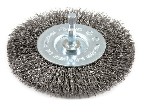 Forney 72739 Wire Wheel Brush, Coarse Crimped with 1/4-Inch Hex Shank, 4-Inch-by-.012-Inch - Image 5